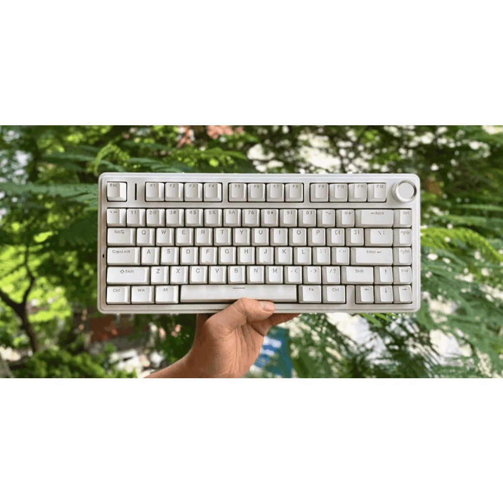 Bàn Phím Cơ AULA F75 Black / White | Red Switch