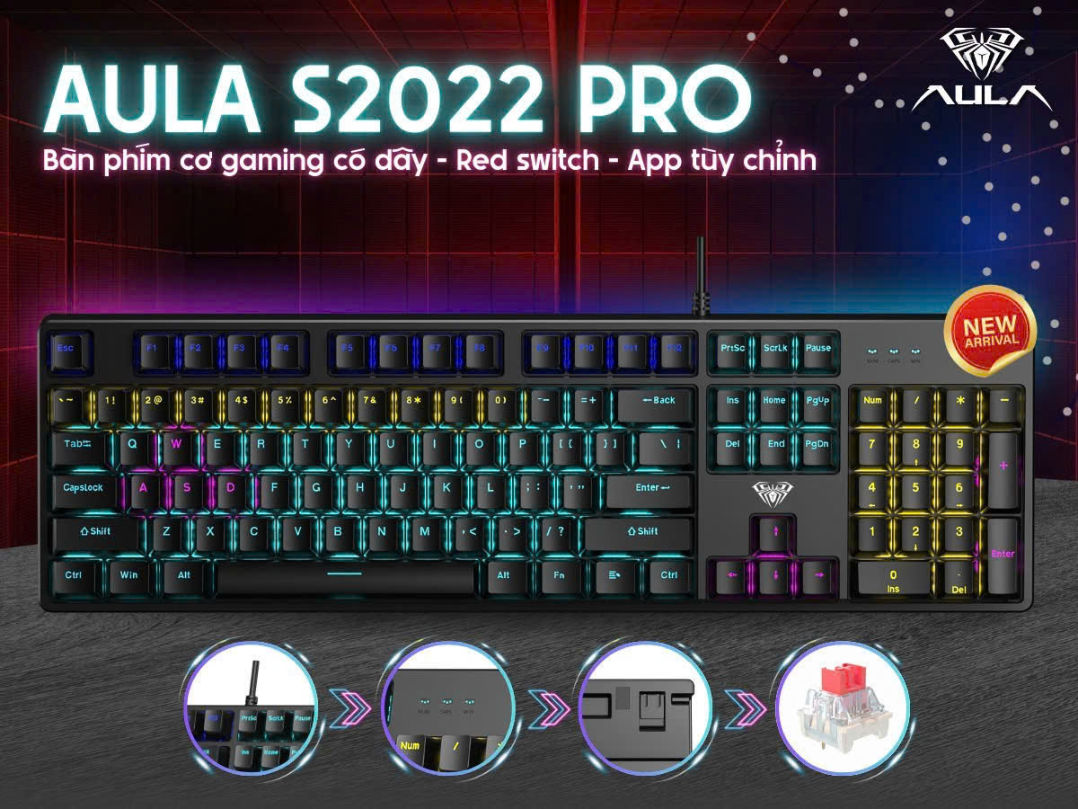 Bàn Phím Cơ AULA S2022 PRO