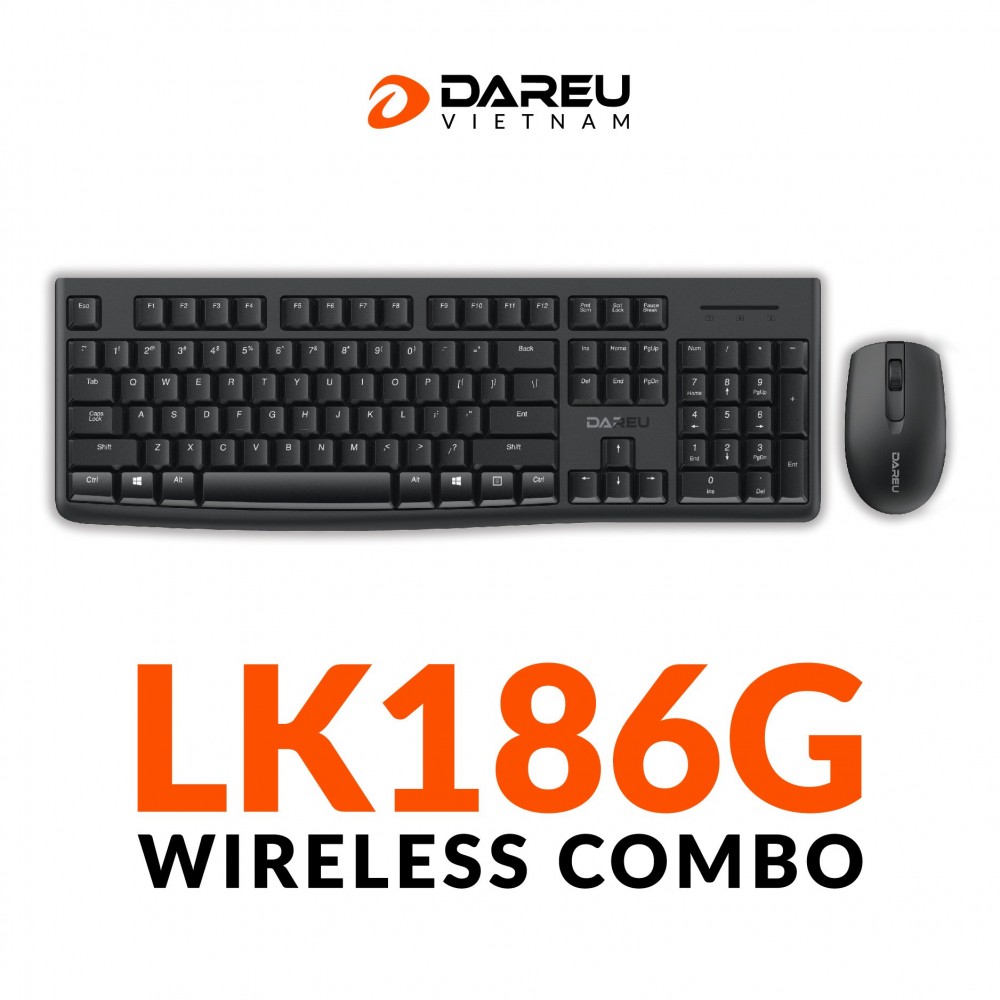 Bộ bàn phím chuột không dây DAREU LK186G