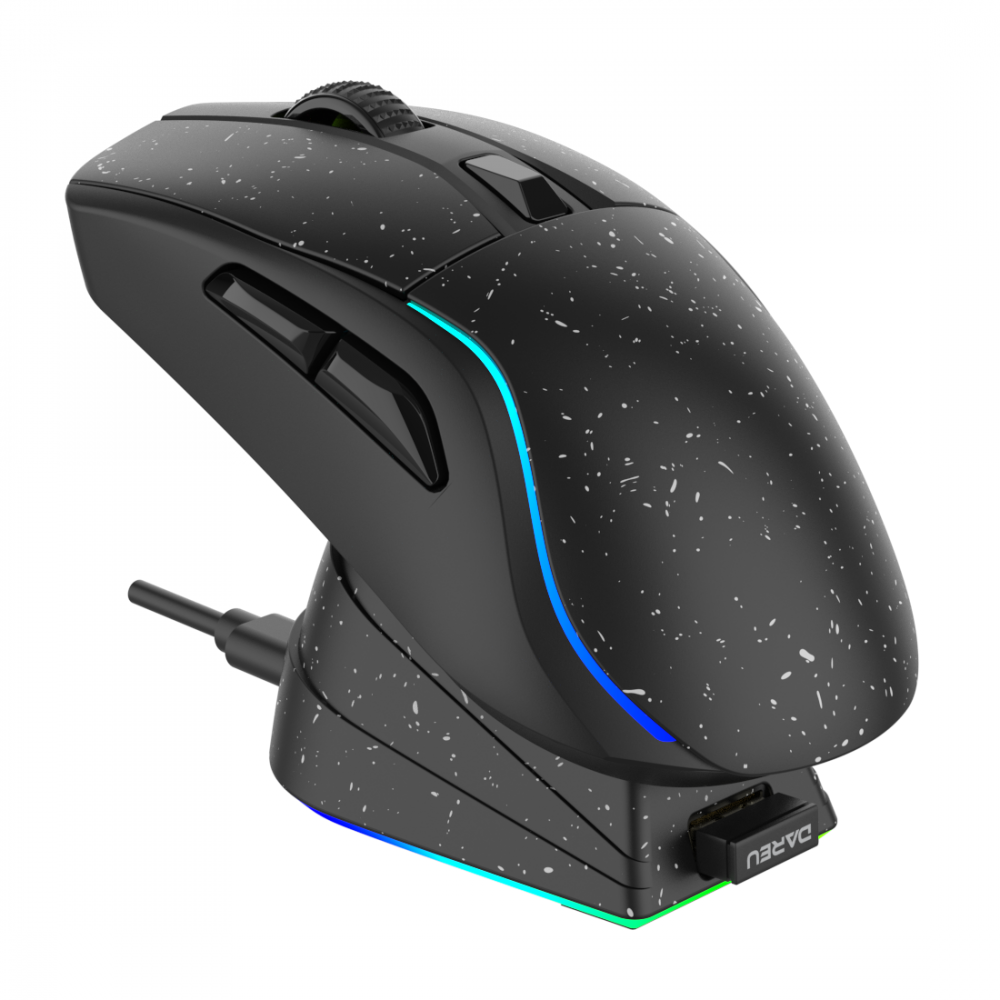 Chuột không dây Gaming DAREU A950 TRIPLE MODE BLACK / PINK