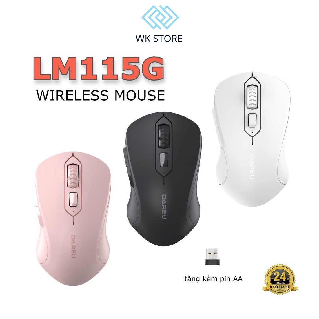 Chuột không dây Gaming Dareu LM115G Wireless