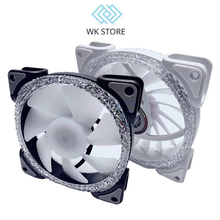 Bộ quạt tản nhiệt fan case máy tính Basic U1 cắm Hub Quạt Coolmoon RGB Đen/Trắng