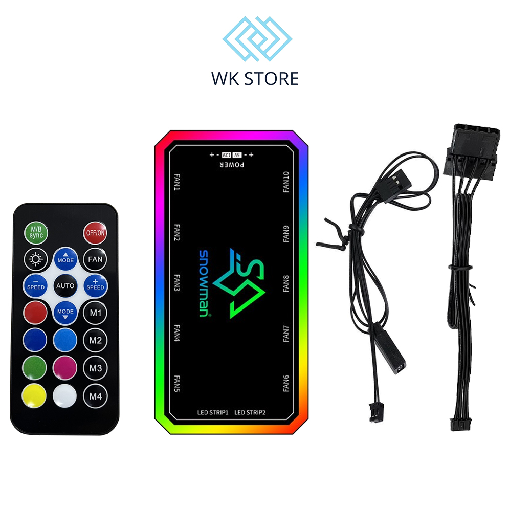 Bộ HUB và Remote MAGIC SNOWMAN ARGB sync main