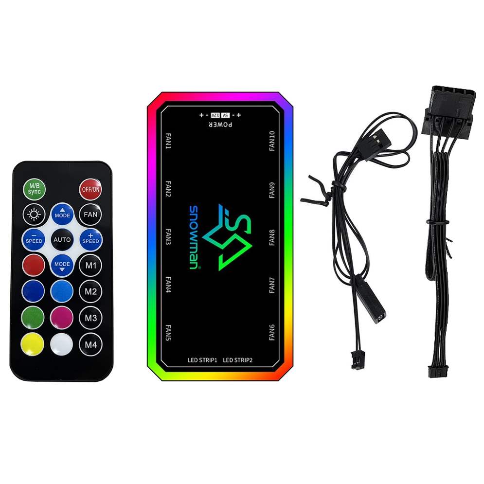 Bộ HUB và Remote MAGIC SNOWMAN ARGB sync main