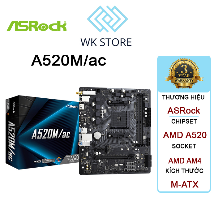 Mainboard ASRock A520M/ac
