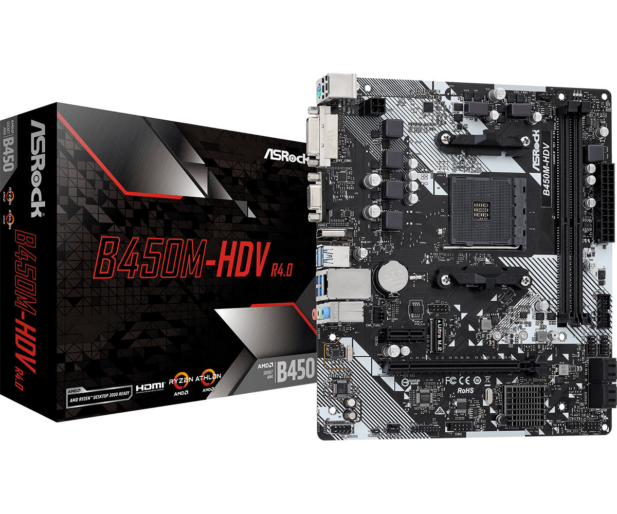Mainboard Asrock B450M-HDV R4.0 | AMD AM4