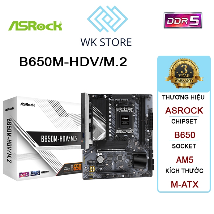 Mainboard AsRock B650M-HDV/M.2 DDR5 | AMD AM5
