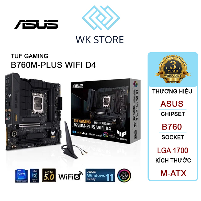 Mainboard ASUS TUF GAMING B760M PLUS WIFI D4