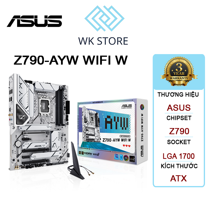 Mainboard Asus Z790-AYW WIFI W | Intel Z790 | Socket 1700 | ATX | DDR5