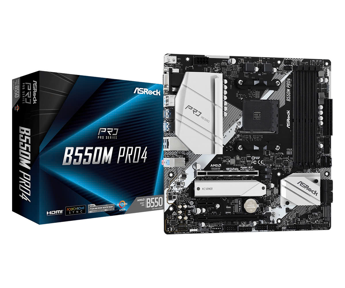 Mainboard Asrock B550M Pro 4 | AM4, DDR4 x4