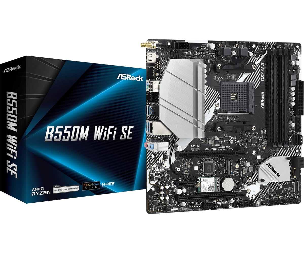 Maiboard ASRock B550M Wifi SE | SOCKET AM4 | M-ATX | 4 KHE RAM