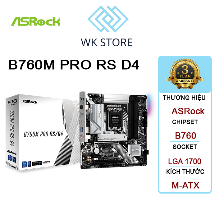 Mainboard ASRock B760M Pro RS/D4