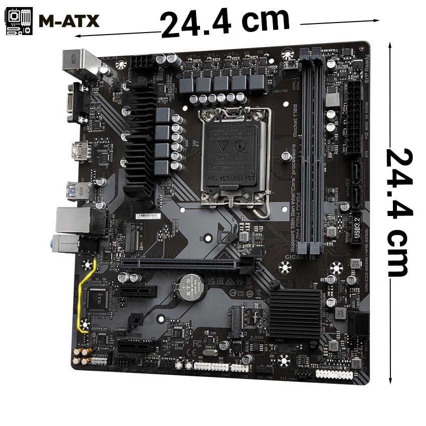 Mainboard Gigabyte B760M D2H DDR4 | M2 / HDMI / D-SUB