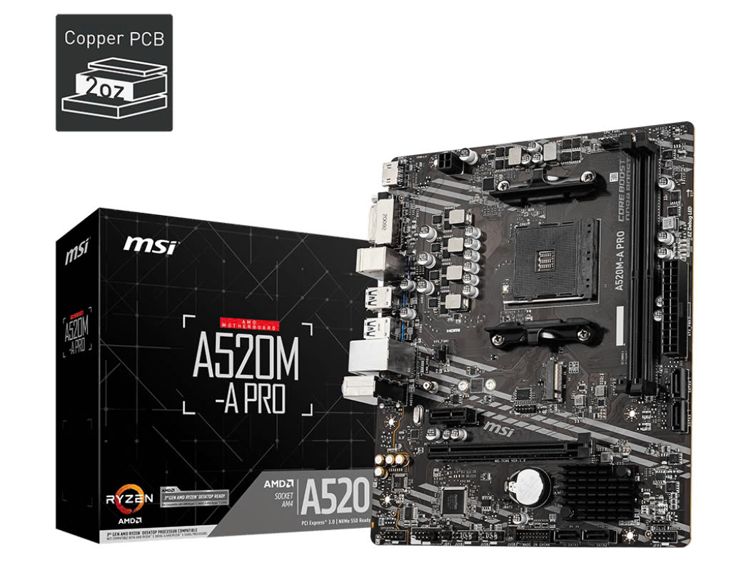 Mainboard MSI A520M-A PRO | AMD AM4