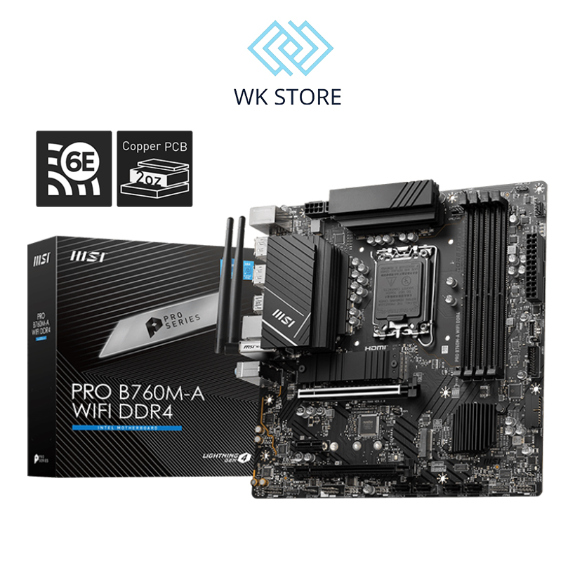 Bo mạch chủ Mainboard MSI PRO B760M-A WIFI DDR4