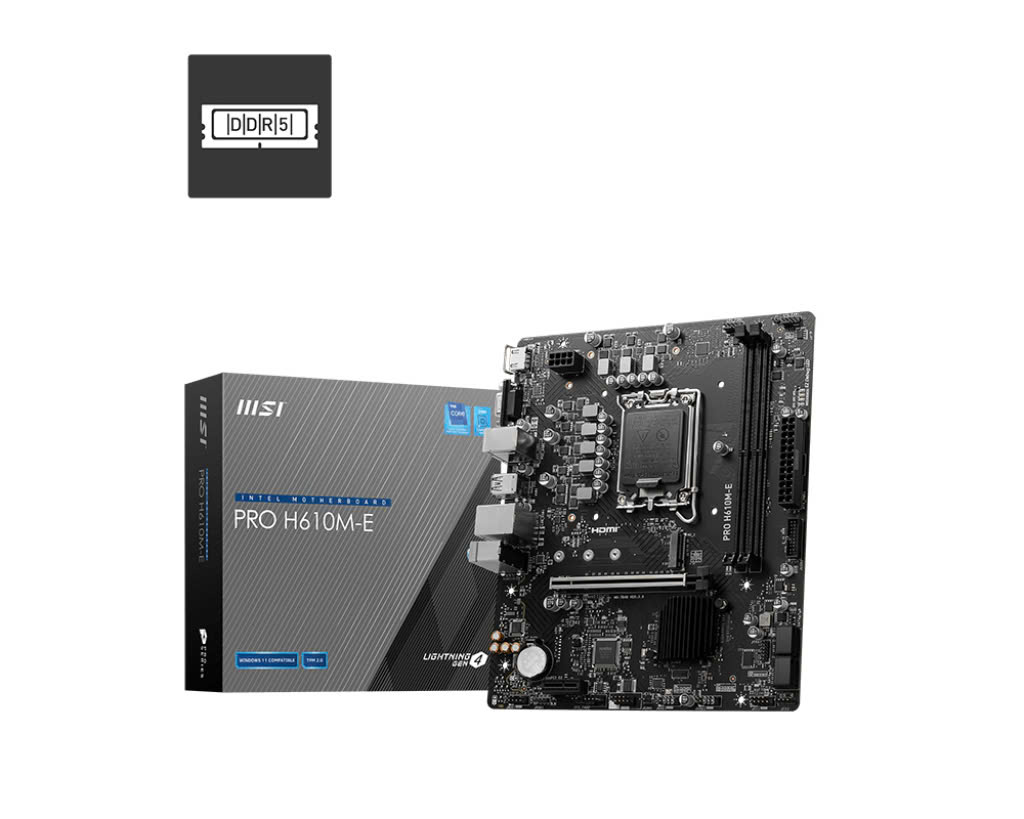Mainboard MSI PRO H610M-E DDR5 | LGA 1700, 2 x DDR5