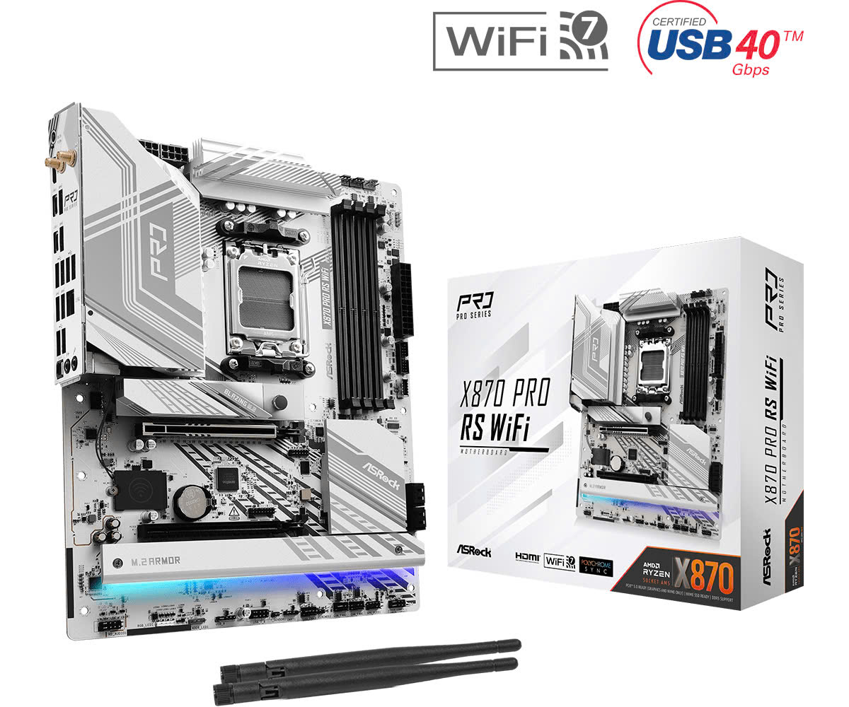 Mainboard AsRock X870 Pro RS WiFi | AM5, 4x DDR5