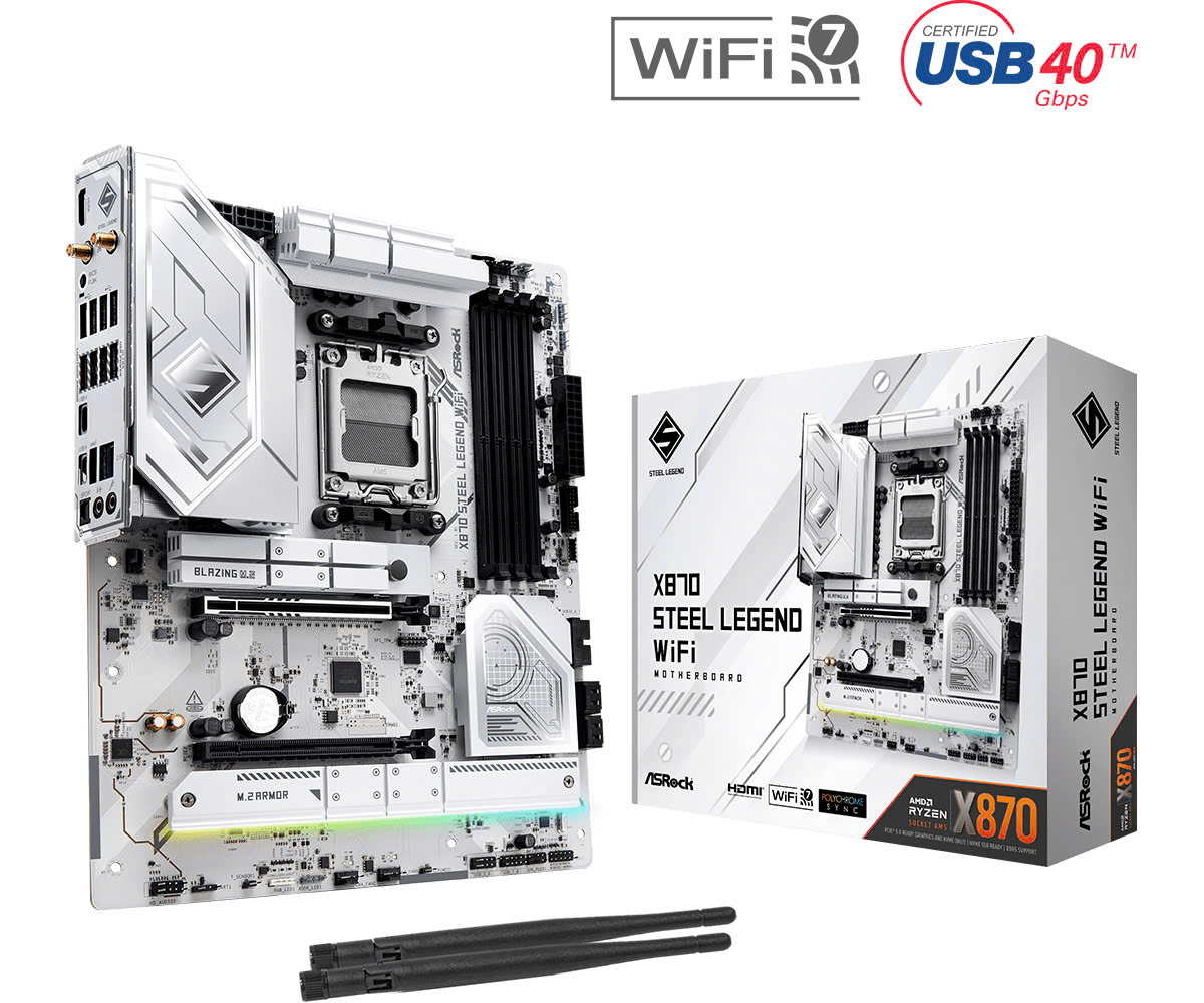 Mainboard AsRock X870 Steel Legend WiFi | AM5, 4x DDR5