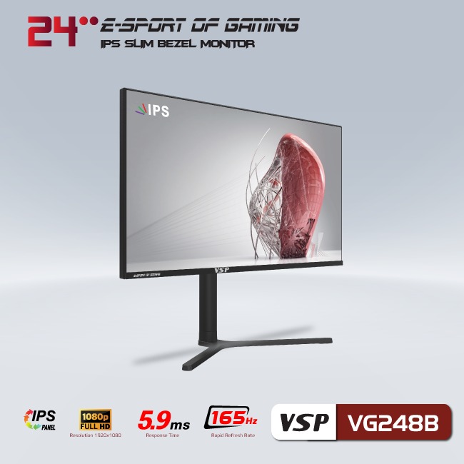 Màn hình Gaming VSP VG248B FHD 24