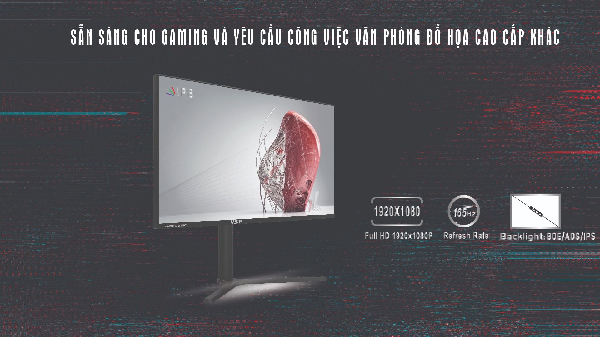 Màn hình Gaming VSP VG248B FHD 24