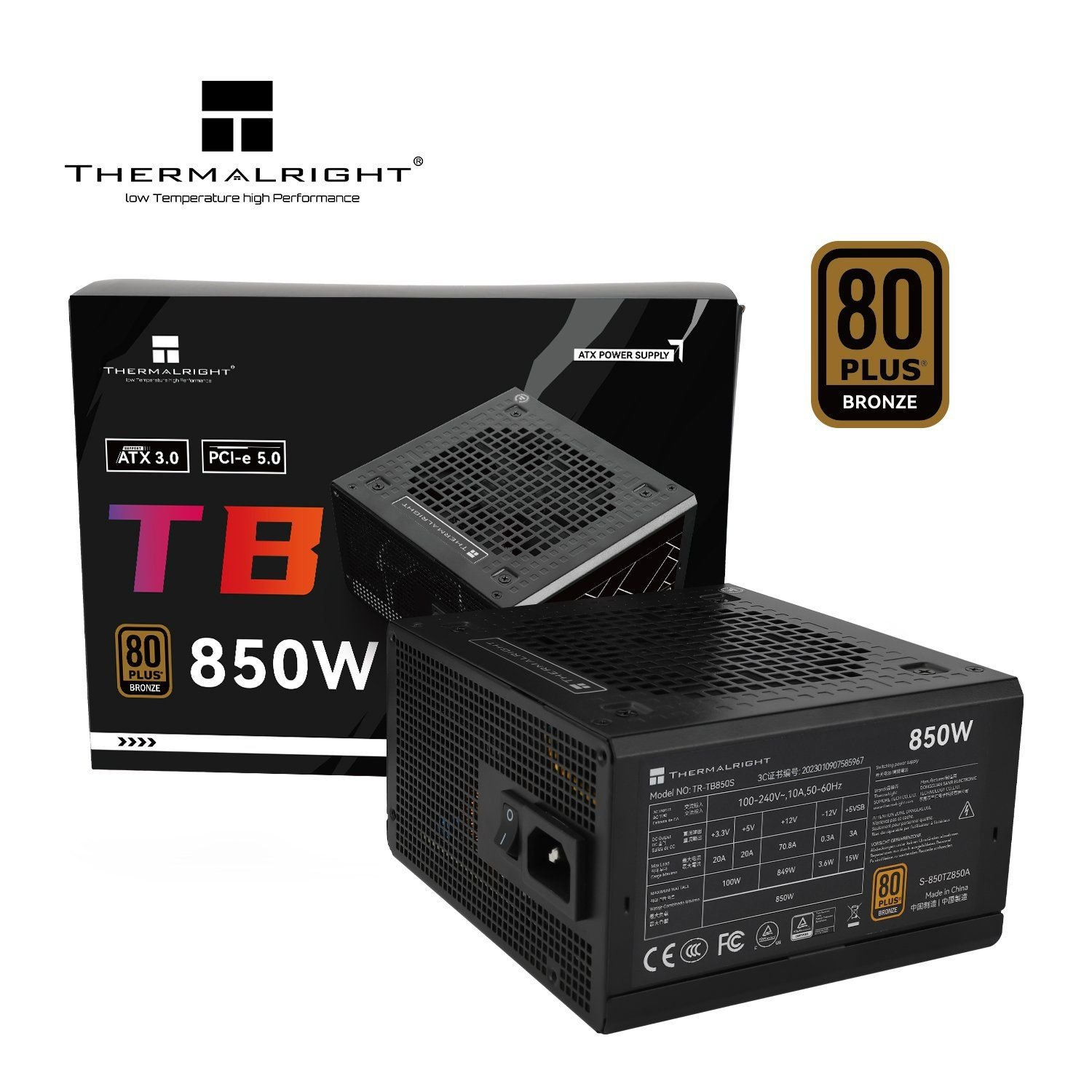 Nguồn Thermalright TB-850S 850W | 80 Plus Bronze, ATX 3.0, PCIE 5.0