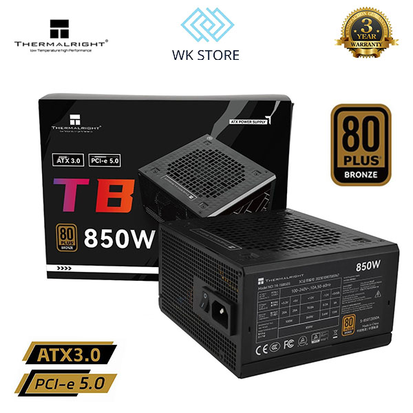 Nguồn Thermalright TB-850S 850W | 80 Plus Bronze, ATX 3.0, PCIE 5.0