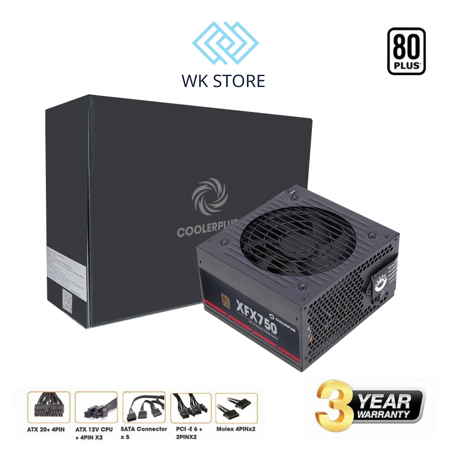 NGUỒN MÁY TÍNH COOLER PLUS XFX750 700W 80 PLUS BRONZE