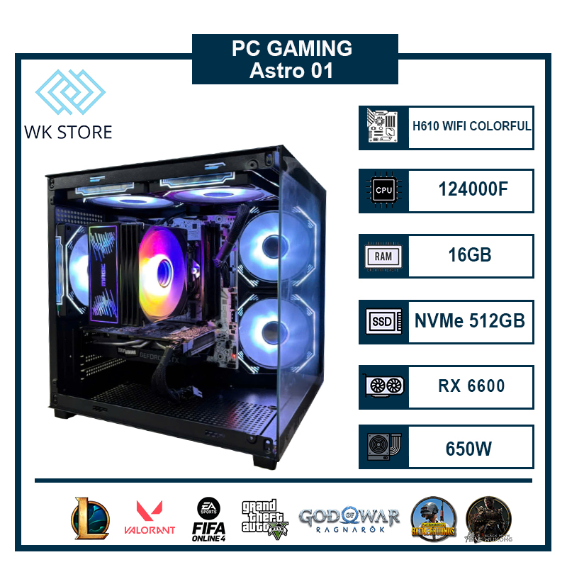PC Astro 01 | I5 12400F, 16GB Ram, VGA GTX 1060 / RTX 3050 / RX 6600