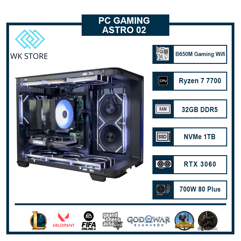 PC ASTRO 02 | Ryzen 7 7700, 32GB DDR5, VGA RTX 3060 /4060/ 5060