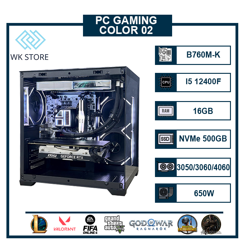 PC COLOR 02 | i5 12400f | Ram 16GB RGB | VGA RTX 3050/3060/4060