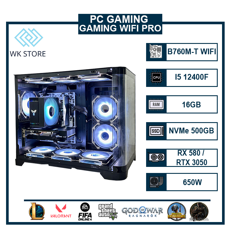 PC GAMING WIFI PRO | I5 12400F | VGA RX 580 / RTX 3050 | 16GB Ram