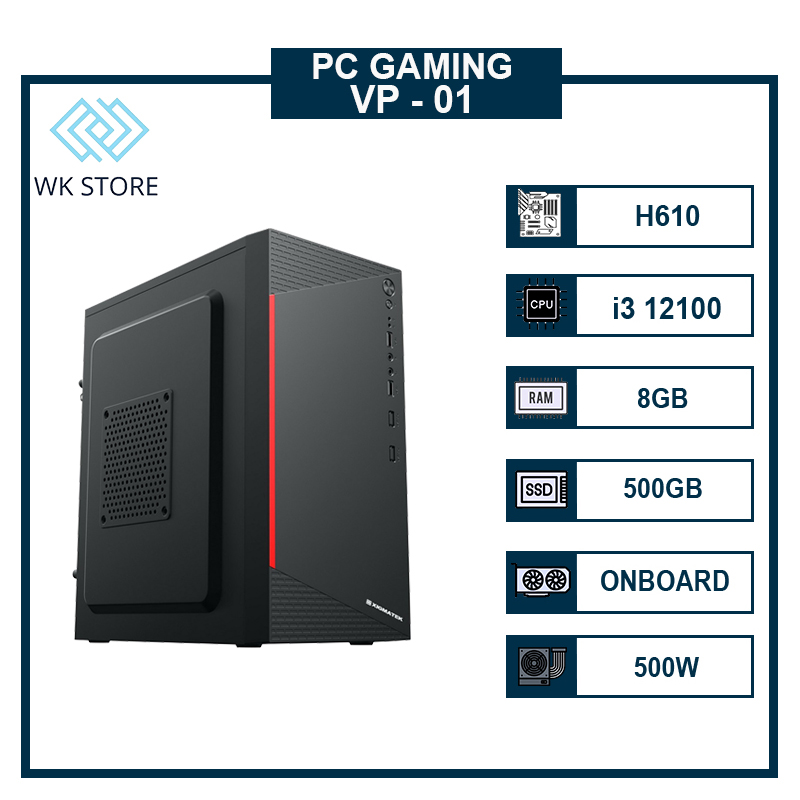 PC Văn Phòng VP-01 | CPU I3 12100 | 8GB RAM | SSD 500GB