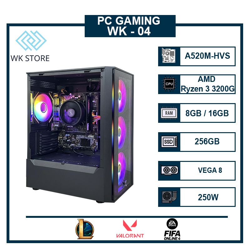 PC GAMING OFFICE WK-04 AMD Ryzen 3 3200G, 8GB/16GB RAM