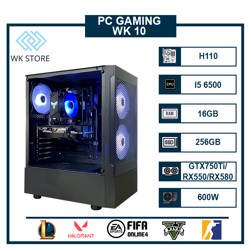 PC Gaming Làm Việc WK-10 I5 6500 | VGA GTX 750Ti /RX 550 /RX 580
