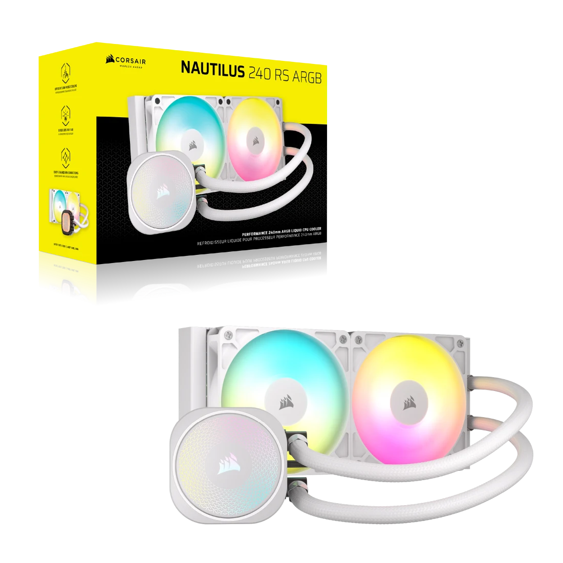 Tản nhiệt nước Corsair NAUTILUS 240 ARGB White