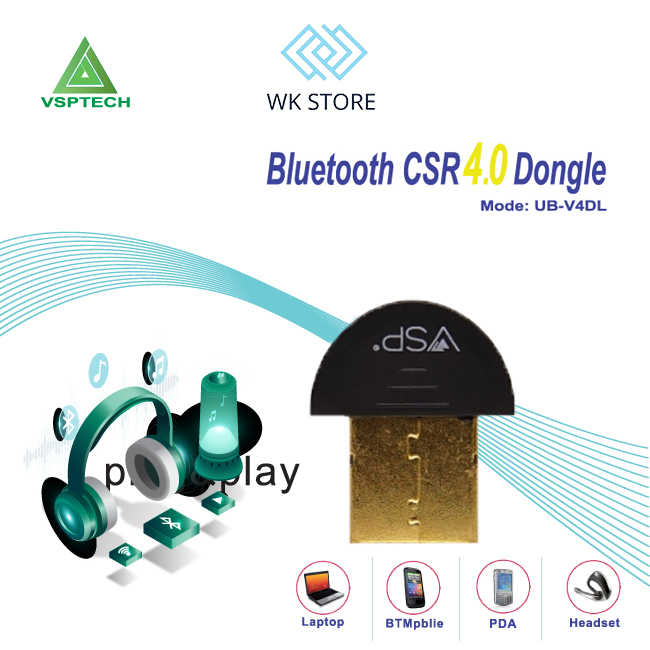 USB Bluetooth VSPTECH CSR 4.0 Dongle UB-V4DL