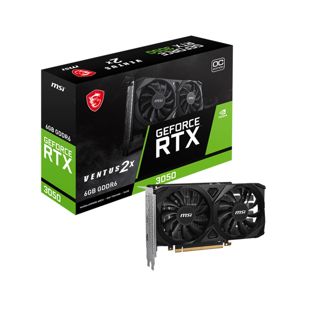 Card màn hình MSI GeForce RTX 3050 VENTUS 2X 6GB OC