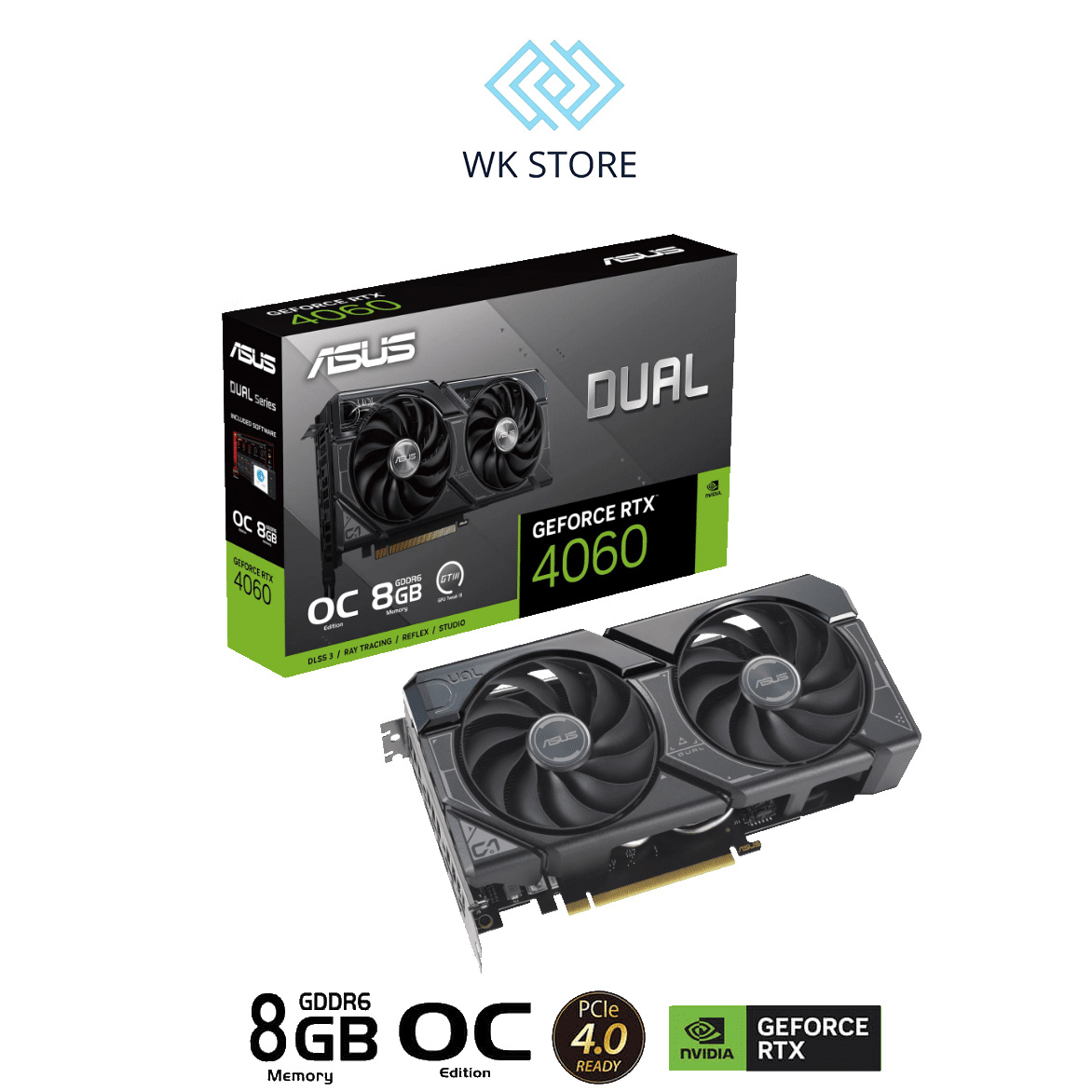 CARD MÀN HÌNH ASUS DUAL GEFORCE RTX 4060 OC 8GB