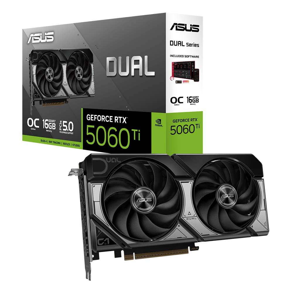 VGA ASUS Dual GeForce RTX 5060 Ti 16GB GDDR7 OC Edition