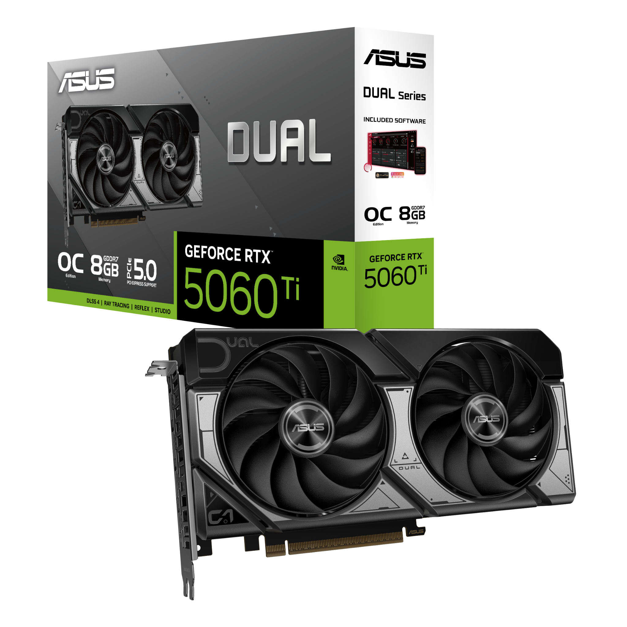 VGA ASUS Dual GeForce RTX 5060 Ti 8GB GDDR7 OC Edition