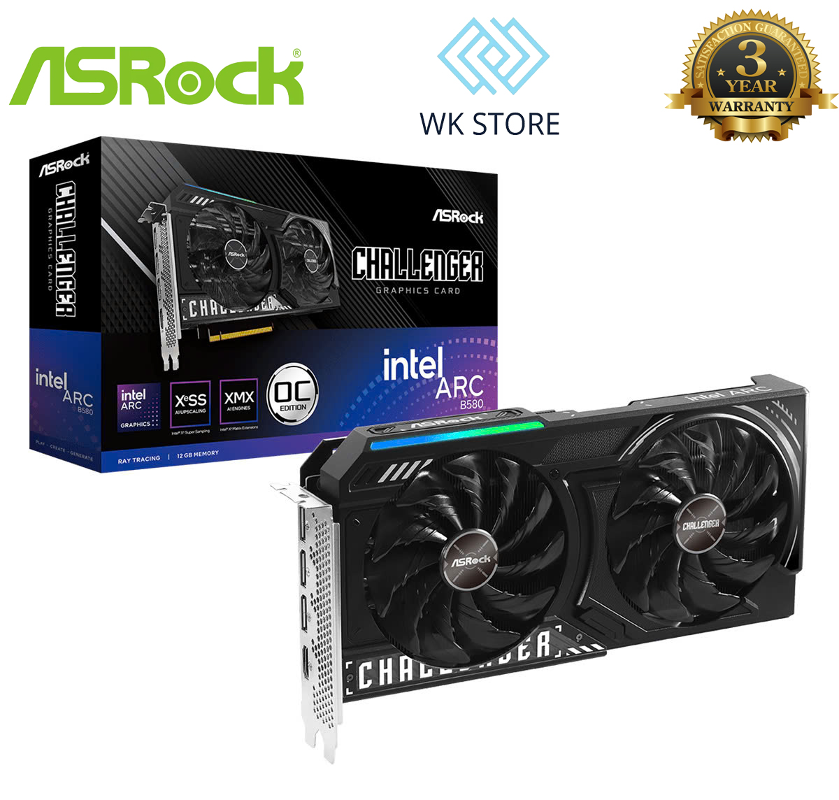 VGA AsRock Intel ARC B580 Challenger OC | 12GB GDDR6