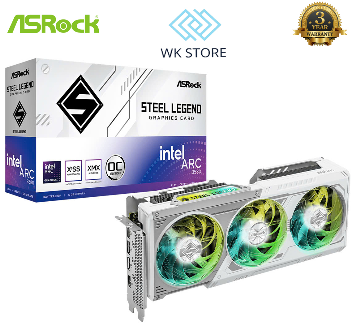 VGA AsRock Intel ARC B580 Steel Legend | 12GB GDDR6