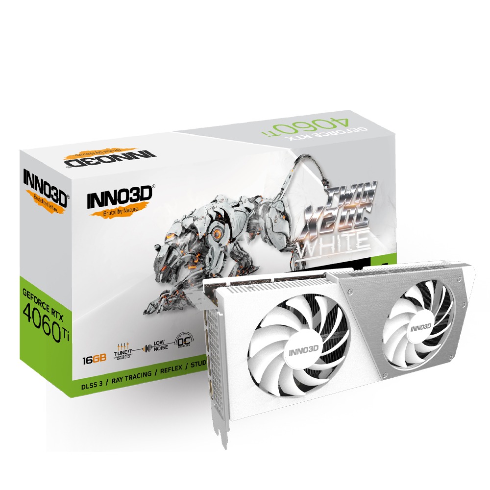 VGA INNO3D RTX 4060 Ti 16GB TWIN X2 OC WHITE