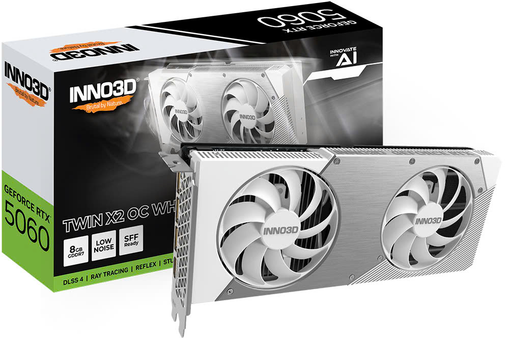 VGA Inno3D Geforce RTX 5060 8GB Twin X2 OC White