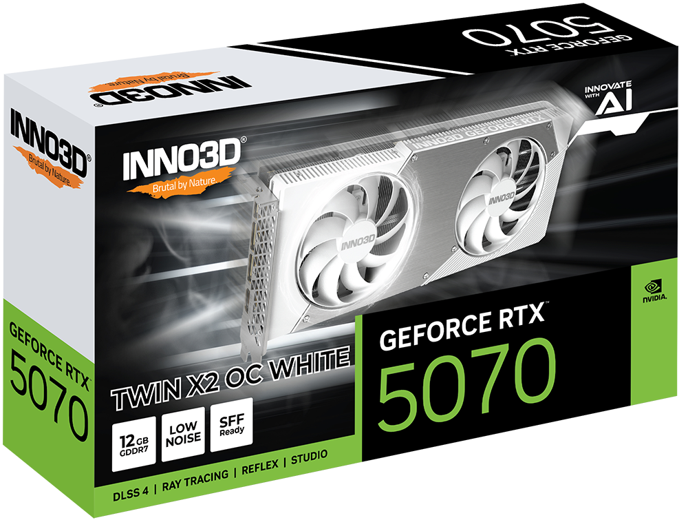 VGA Inno3D RTX 5070 Twin X2 OC White 12GB GDDR7