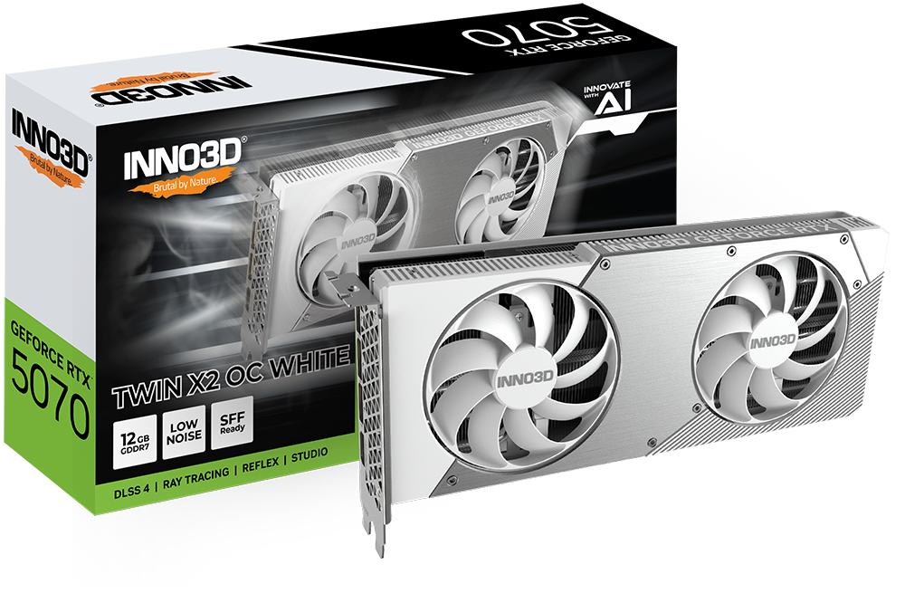 VGA Inno3D RTX 5070 Twin X2 OC White 12GB GDDR7