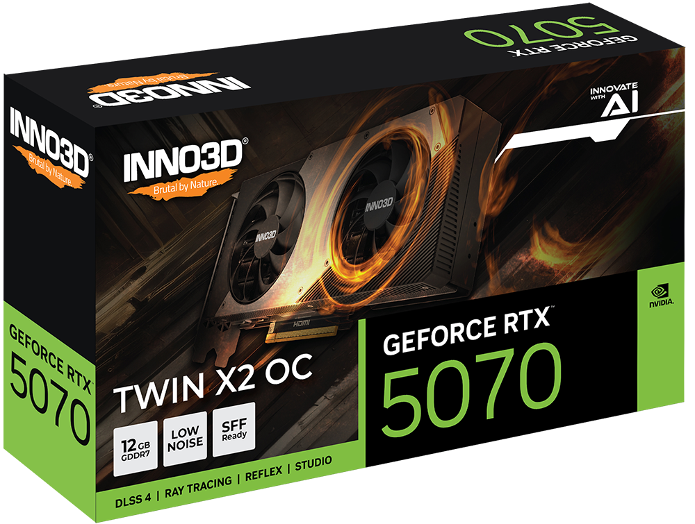 VGA INNO3D GeForce RTX 5070 TWIN X2 12GB GDDR7
