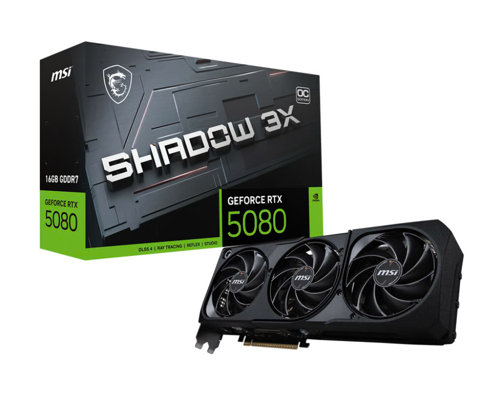 VGA MSI GeForce RTX 5080 16GB SHADOW 3X OC