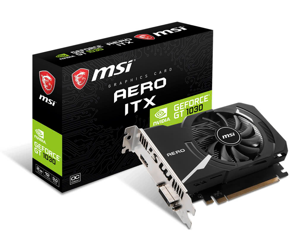 VGA MSI GT 1030 AERO ITX | 2GB GDDR4 OC