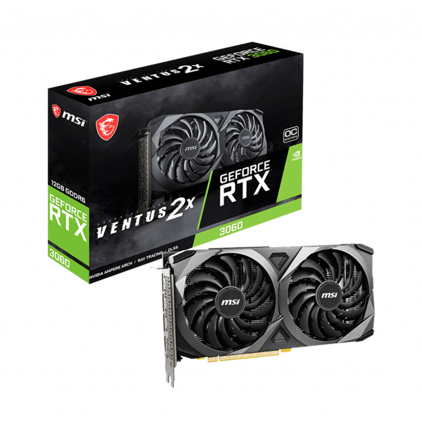VGA MSI RTX 3060 VENTUS 2X OC 12 GB GDDR6